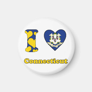 Aimant J'aime le Connecticut