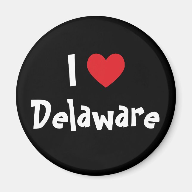 Aimant J'aime le Delaware (Devant)