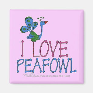 Aimant J'aime le Paon