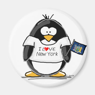 Aimant J'aime le pingouin de New York