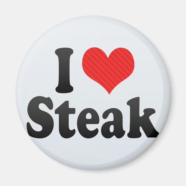 Aimant J'aime le steak (Devant)