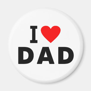 Aimant j'aime le symbole de père de message textuel de