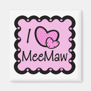 Aimant J'aime le T-shirt mignon de MeeMaw