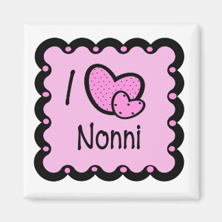 Aimant J'Aime Le T-shirt Nonni mignon