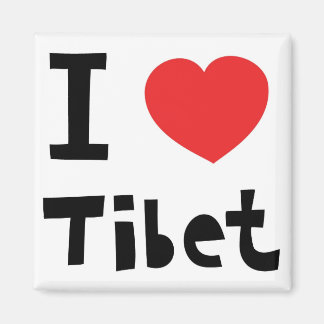 Aimant J'aime le Tibet