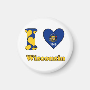 Aimant J'aime le Wisconsin