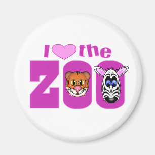 Aimant J'aime le zoo