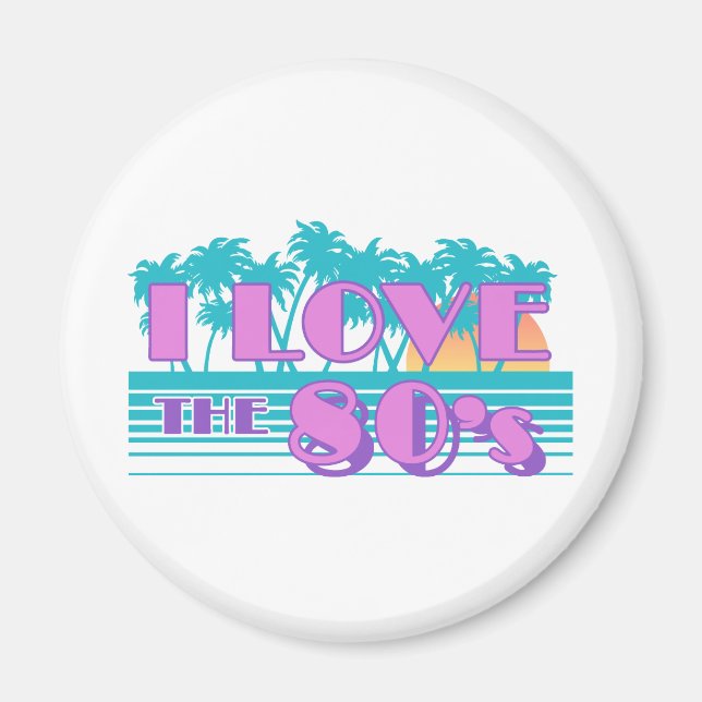 Aimant J'Aime Les Années 80 (Devant)