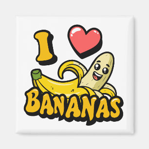 Aimant J'aime les bananes