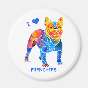 Aimant J'aime les bouledogues français