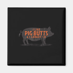 Aimant J'Aime Les Boutons De Cochon & Je Ne Peux Pas