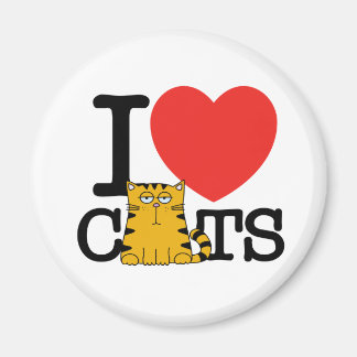 Aimant J'aime les chats