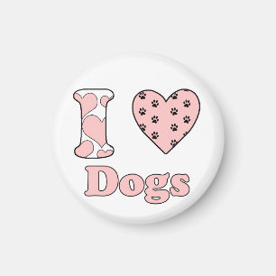 Aimant J'aime les chiens