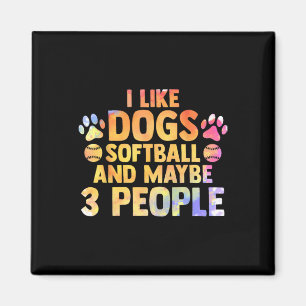 Aimant J'aime les chiens doucement et peut-être 3 personn