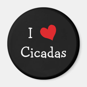 Aimant J'aime les Cicadas