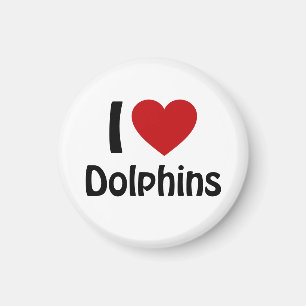 Aimant J'aime les dauphins