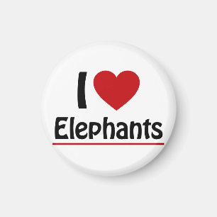 Aimant J'aime les éléphants