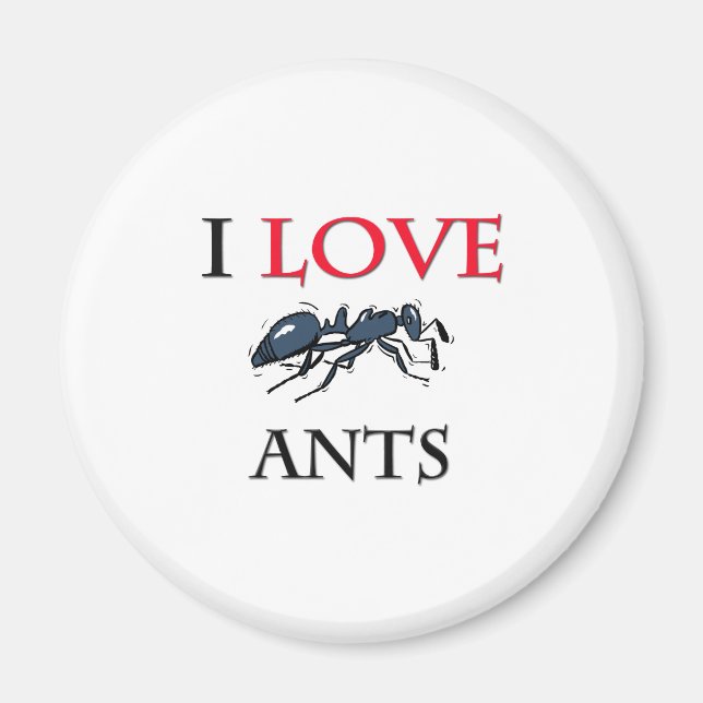 Aimant J'aime les fourmis (Devant)