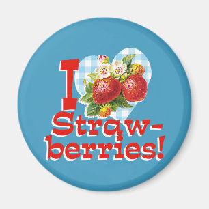 Aimant J'aime les fraises