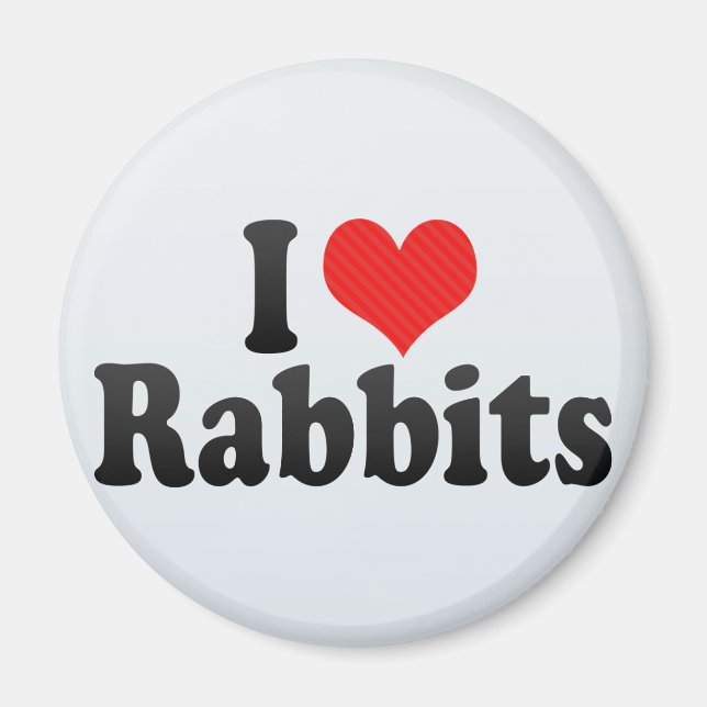 Aimant J'aime les lapins (Devant)