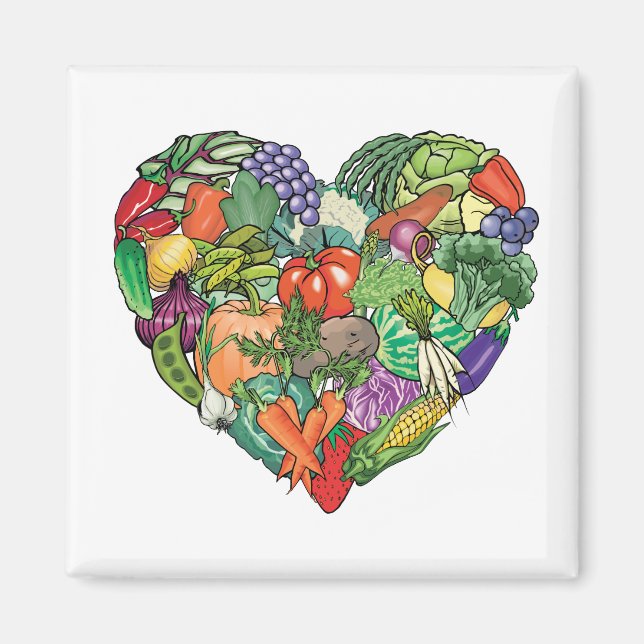 Aimant J'aime les Légumes (Devant)