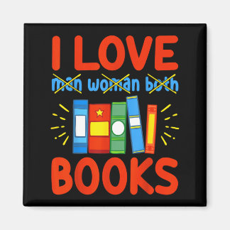 Aimant J'aime les livres drôle Aroace cadeau de lecteur a