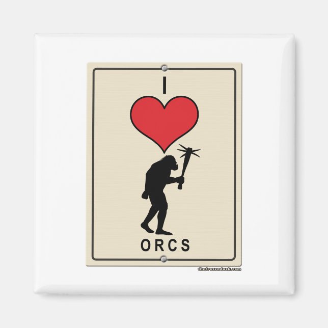 Aimant J'Aime Les Orcs (Devant)