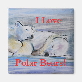 Aimant J'Aime Les Ours Polaires !