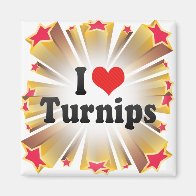 Aimant J'Aime Les Turnips (Devant)