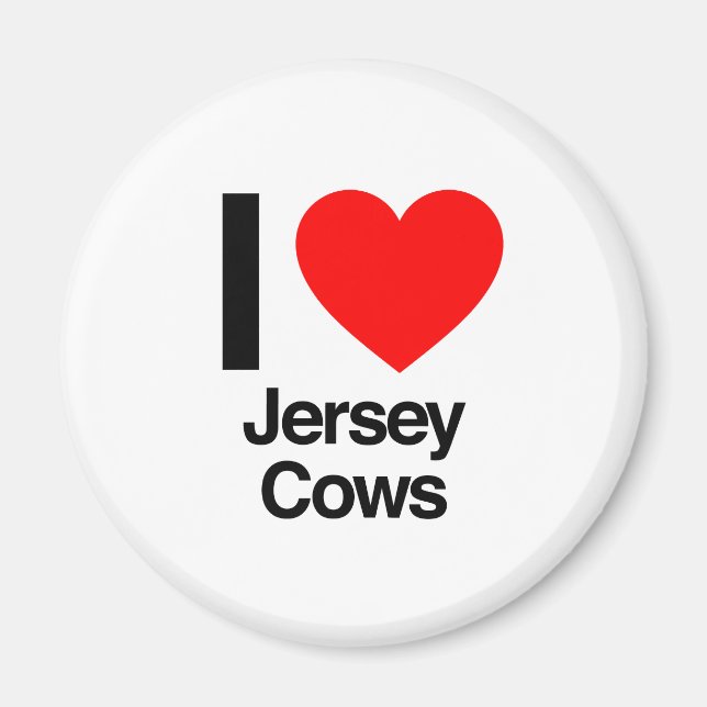 Aimant j'aime les vaches jersey (Devant)