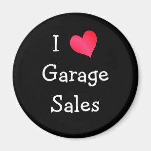 Aimant J'aime les ventes de garages