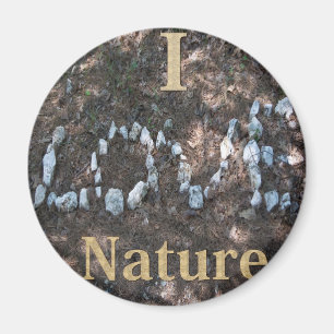 Aimant J'aime les vêtements et les cadeaux de la nature