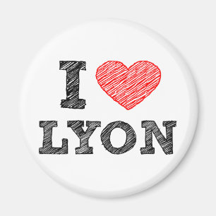 Aimant J'aime Lyon