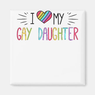 Aimant J'Aime Ma Fille Gay Gay Gift Gay Lesbian Marc
