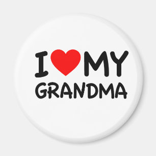 Aimant J'aime ma grand-mère