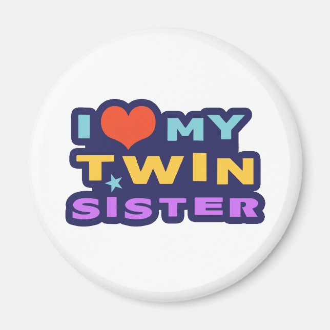 Aimant J'Aime Ma Soeur Twin (Devant)