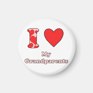 Aimant J'aime mes grands-parents