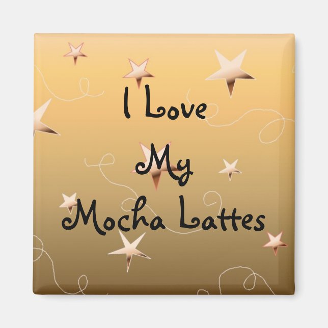 Aimant J'Aime Mes Lattes Mocha (Devant)