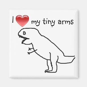 Aimant J'aime mes petits bras/T-REX