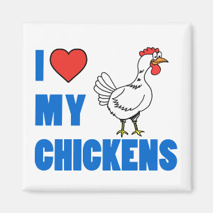 Aimant J'Aime Mes Poulets