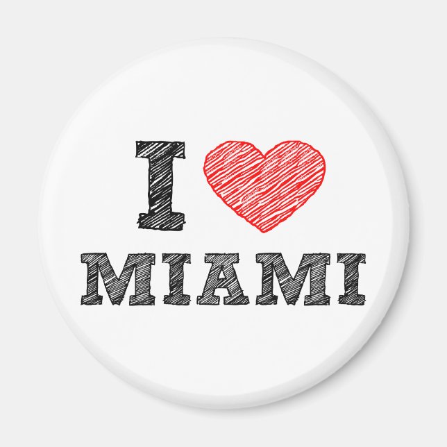 Aimant J'aime Miami (Devant)