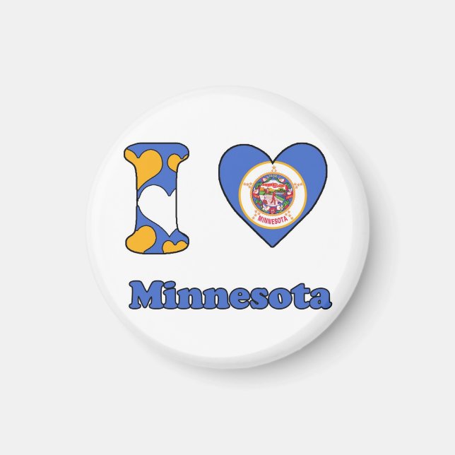 Aimant J'aime Minnesota (Devant)