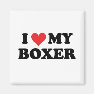 Aimant J'aime mon boxeur