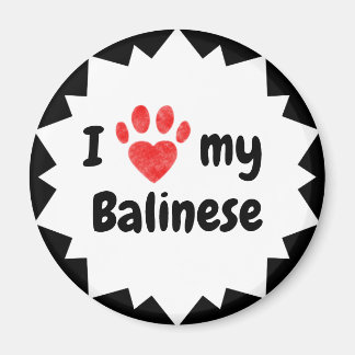 Aimant J'Aime Mon Chat Balinais