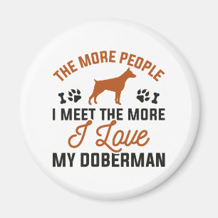 Aimant J'Aime Mon Doberman