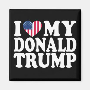 Aimant J'aime mon Donald Trump président 2024 