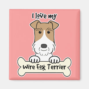 Aimant J'Aime Mon Fil Fox Terrier