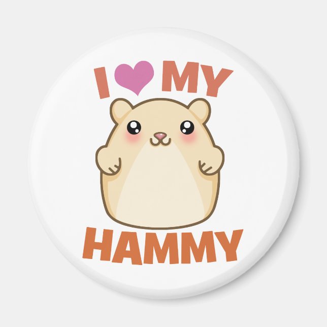 Aimant J'Aime Mon Hammy (Devant)