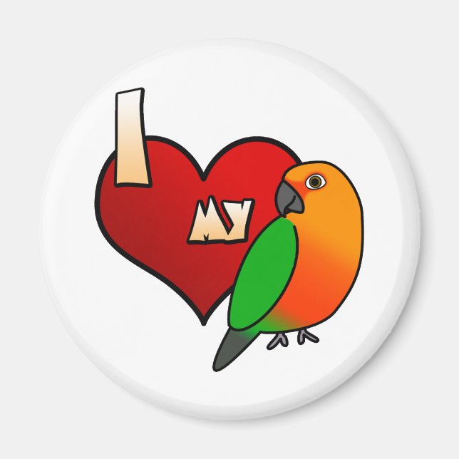 Aimant J'aime mon Jenday Conure (Devant)