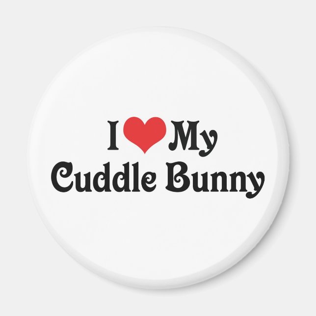 Aimant J'Aime Mon Lapin De Cuddle (Devant)